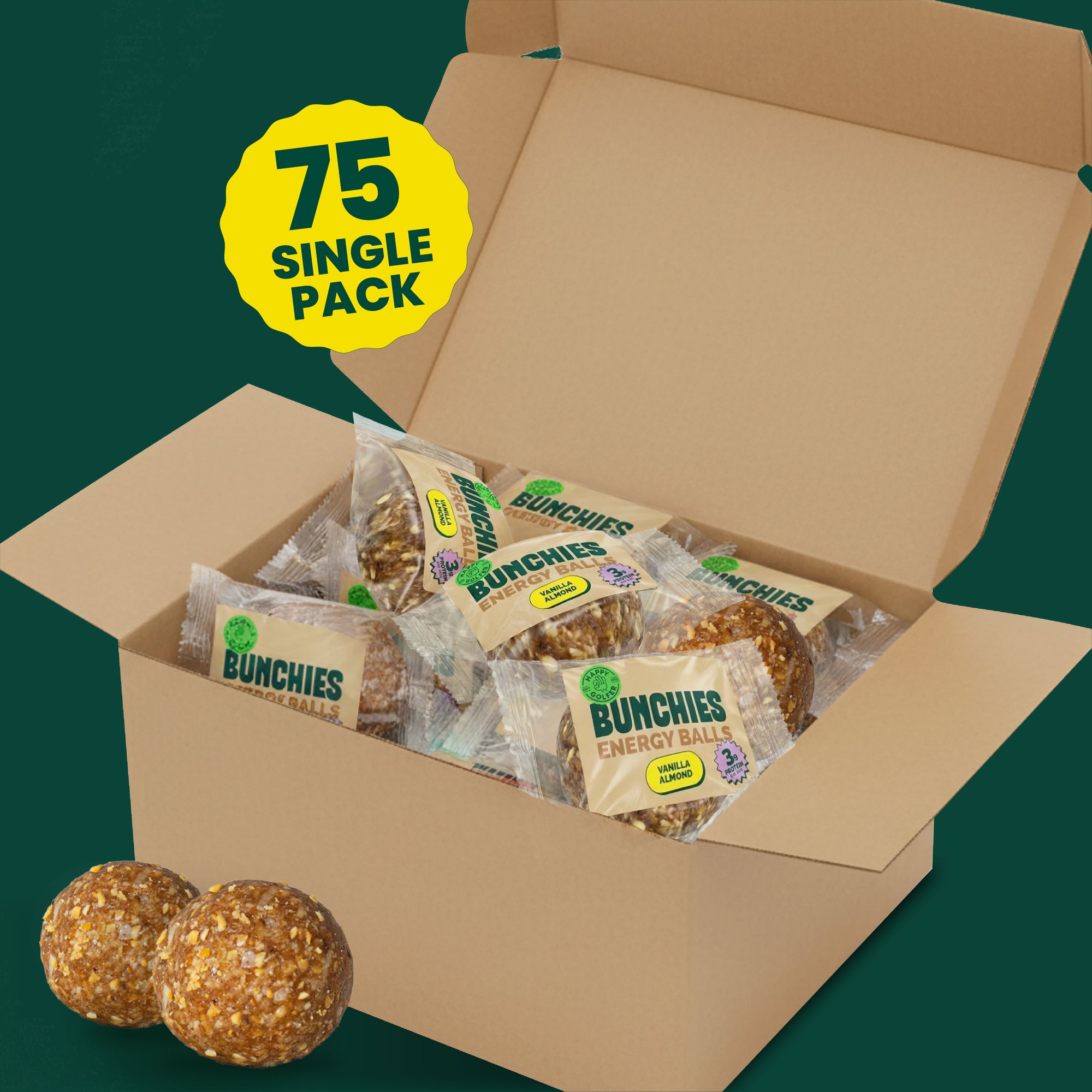 WHOLESALE 75pk / BUNCHIES Energy Balls – Vanilla Almond