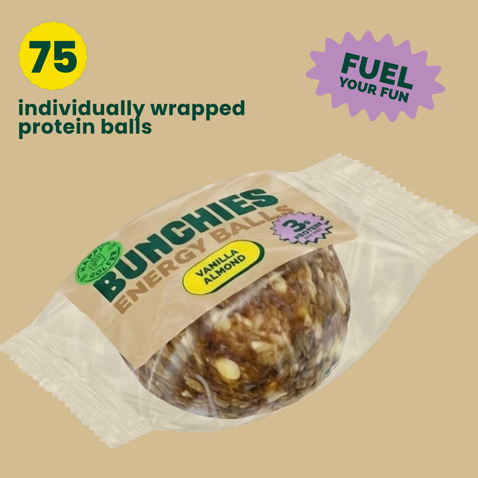 WHOLESALE 75pk / BUNCHIES Energy Balls – Vanilla Almond