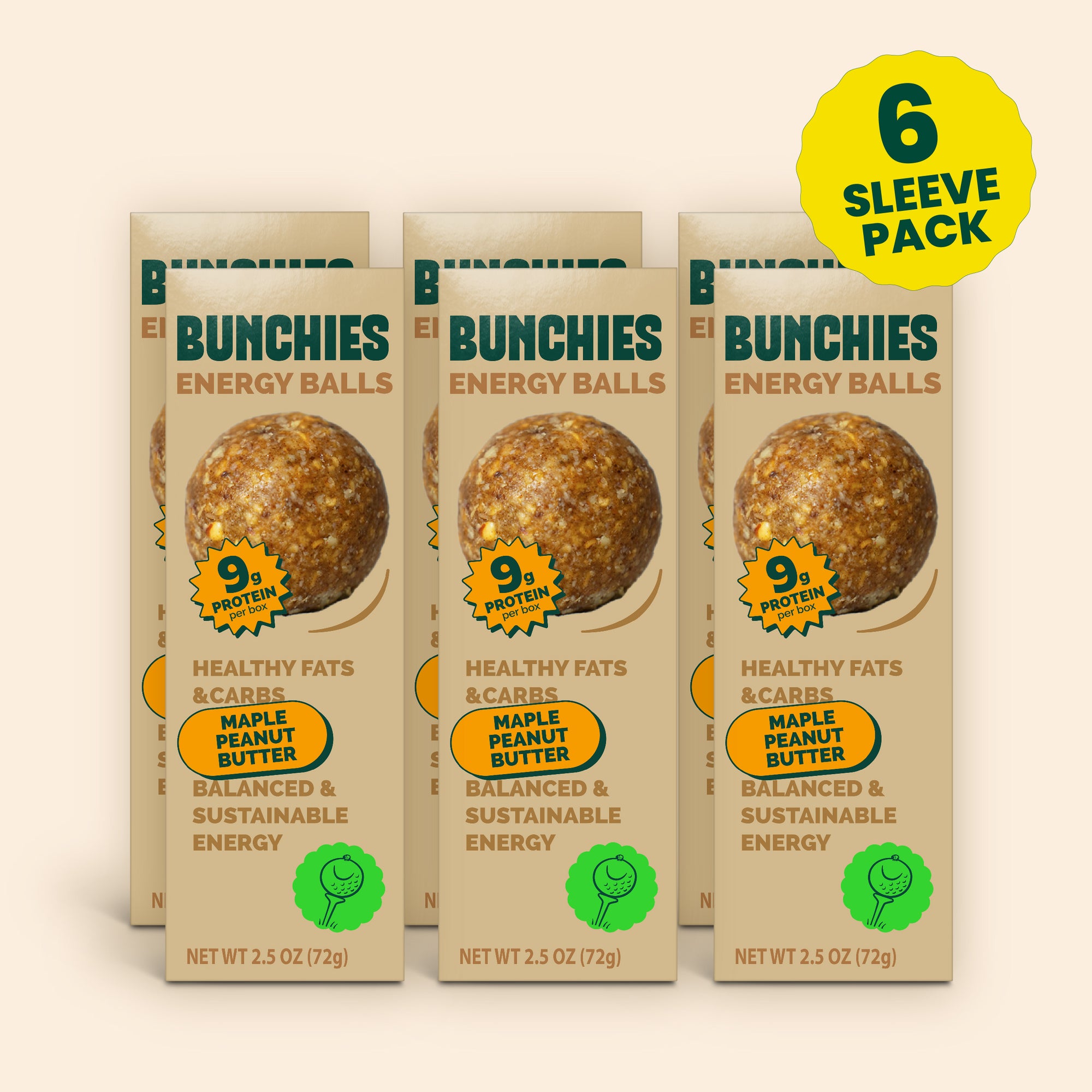 WHOLESALE 6pk / BUNCHIES Energy Balls – Maple Peanut Butter