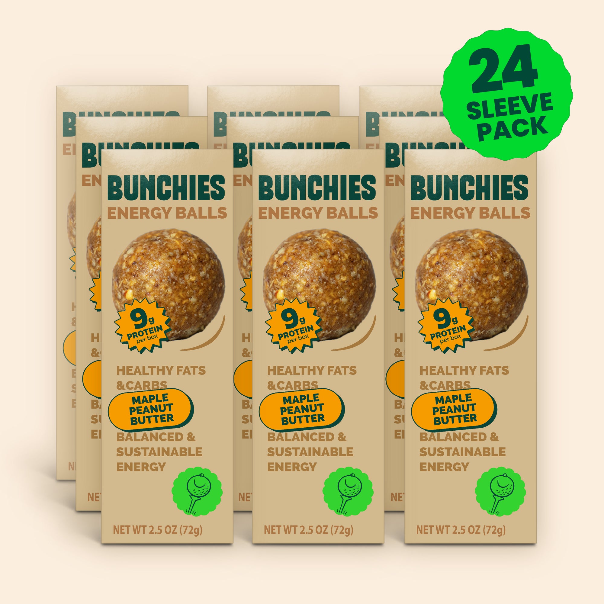 WHOLESALE 24pk / BUNCHIES Energy Balls – Maple Peanut Butter